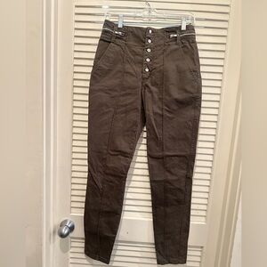 A.L.C. High rise cotton pants - olive green